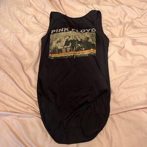 Open Back Black Pink Floyd Bodysuit Size M